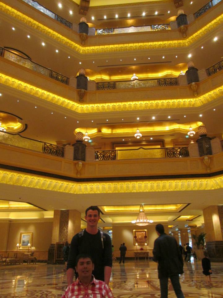 lobby inside Emirates Palace hotel