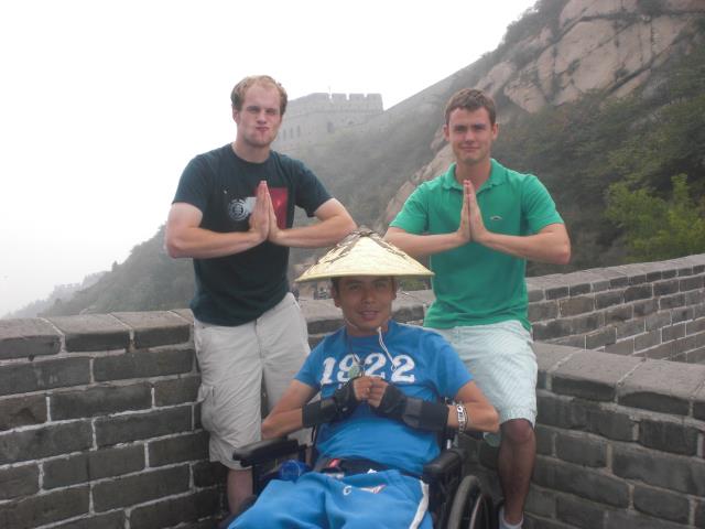On The Great Wall Of China with 2 friends, 2011