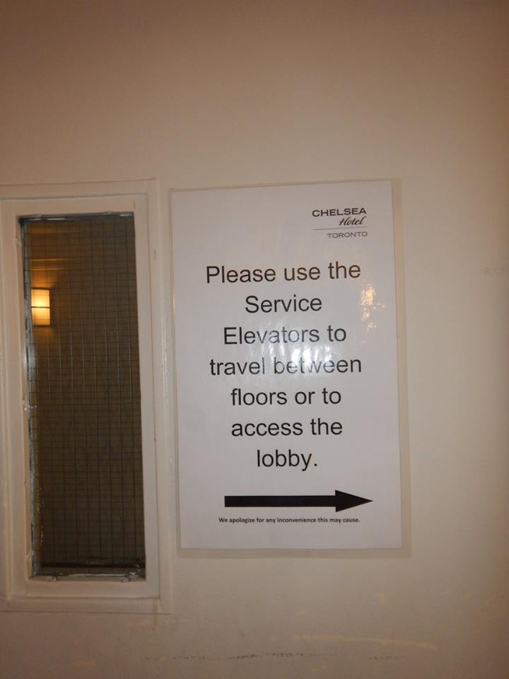 was great to use the service elevator