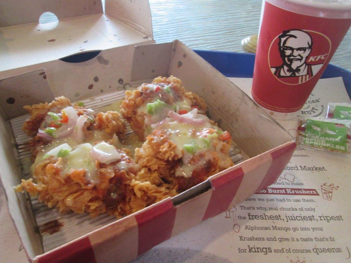 KFC's Chizza (pizza made with fried chicken)